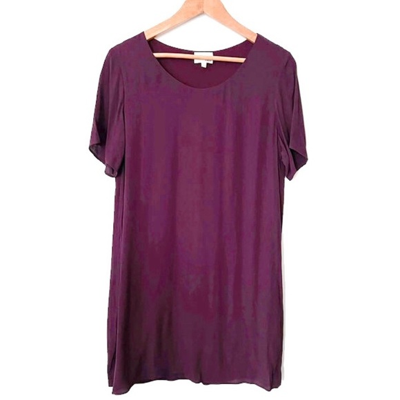 Aritzia Wilfred Women’s Free  Purple Teigen T-Shirt Shift Midi Dress Medium - Picture 3 of 11